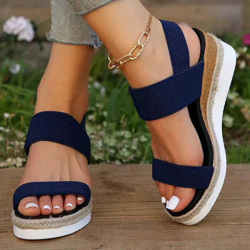 Florentine Caldecrest | Orthopedic Platform Sandals in Beige