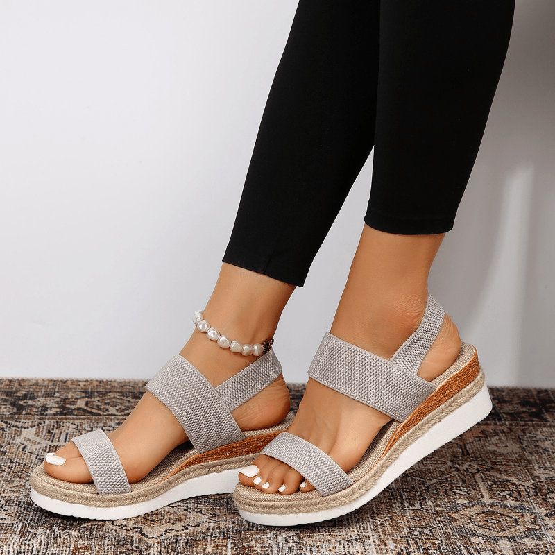 Florentine Caldecrest | Orthopedic Platform Sandals in Beige