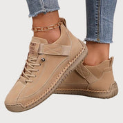 Genevra Wycliffe | White Orthopedic Slip-On Sneakers