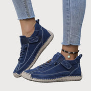Genevra Wycliffe | White Orthopedic Slip-On Sneakers