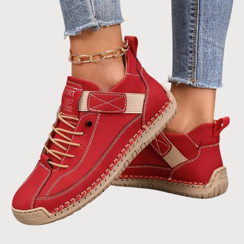 Genevra Wycliffe | White Orthopedic Slip-On Sneakers