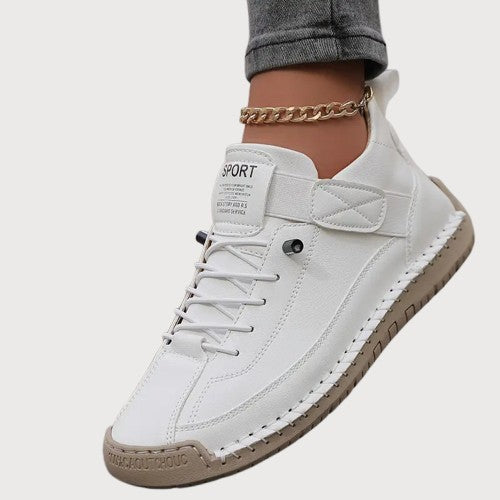 Genevra Wycliffe | White Orthopedic Slip-On Sneakers
