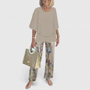 Constance Ellwood | Sage Green Floral Print Two-Piece Set